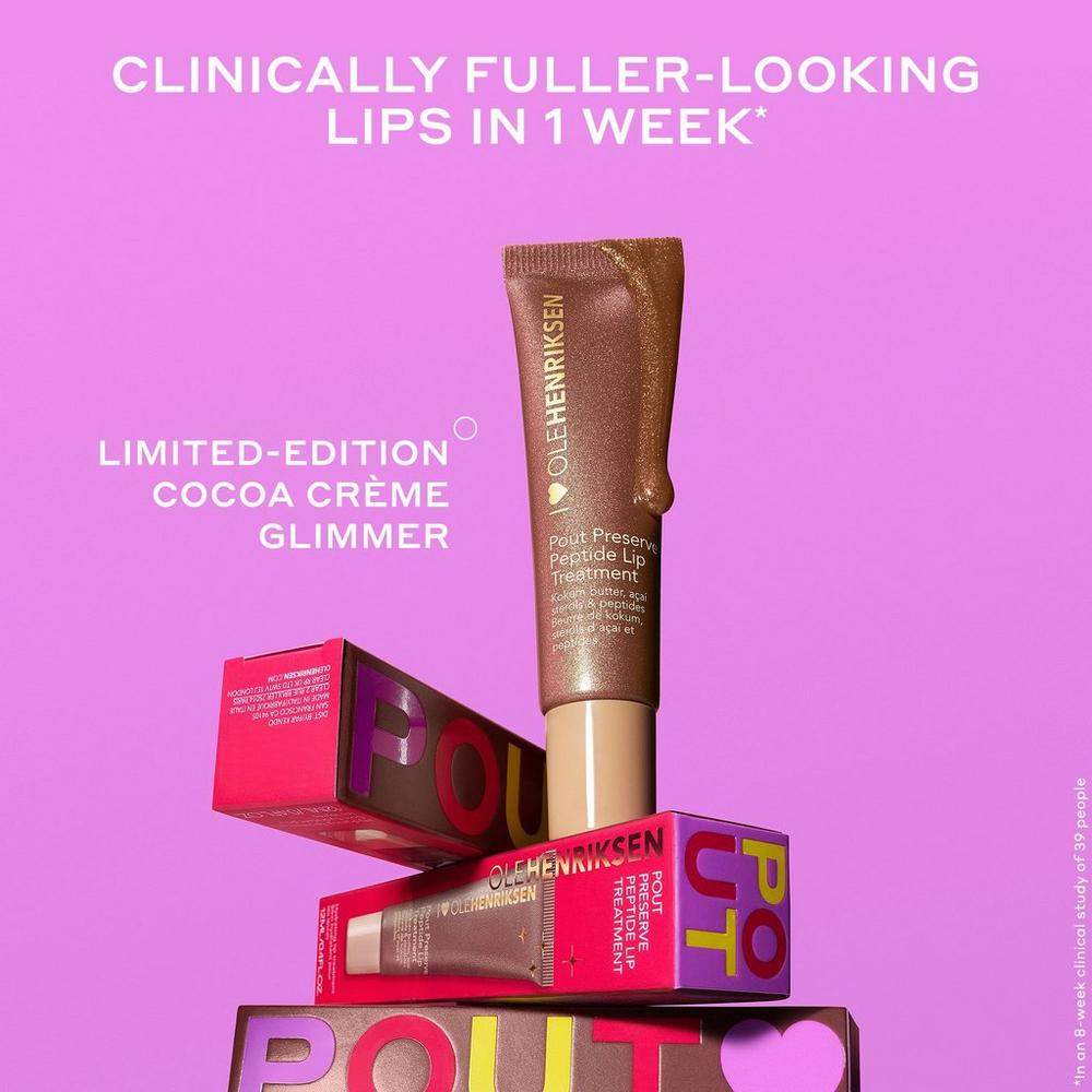 Pout Preserve Hydrating Peptide Lip Treatment - Cocoa Creme Glimmer