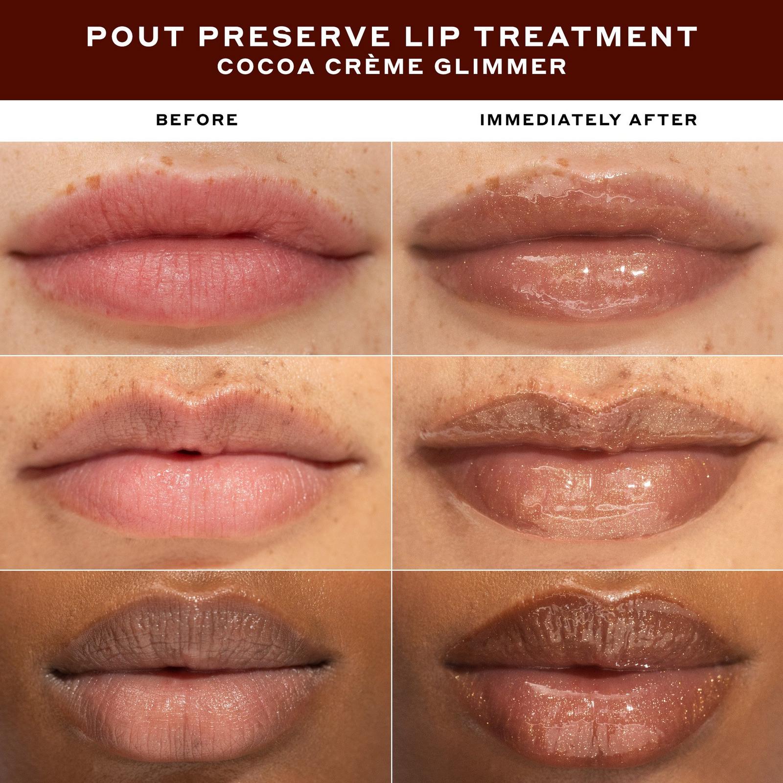 Pout Preserve Hydrating Peptide Lip Treatment - Cocoa Creme Glimmer