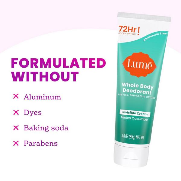 Lume Whole Body Deodorant Invisible Cream Tube #4