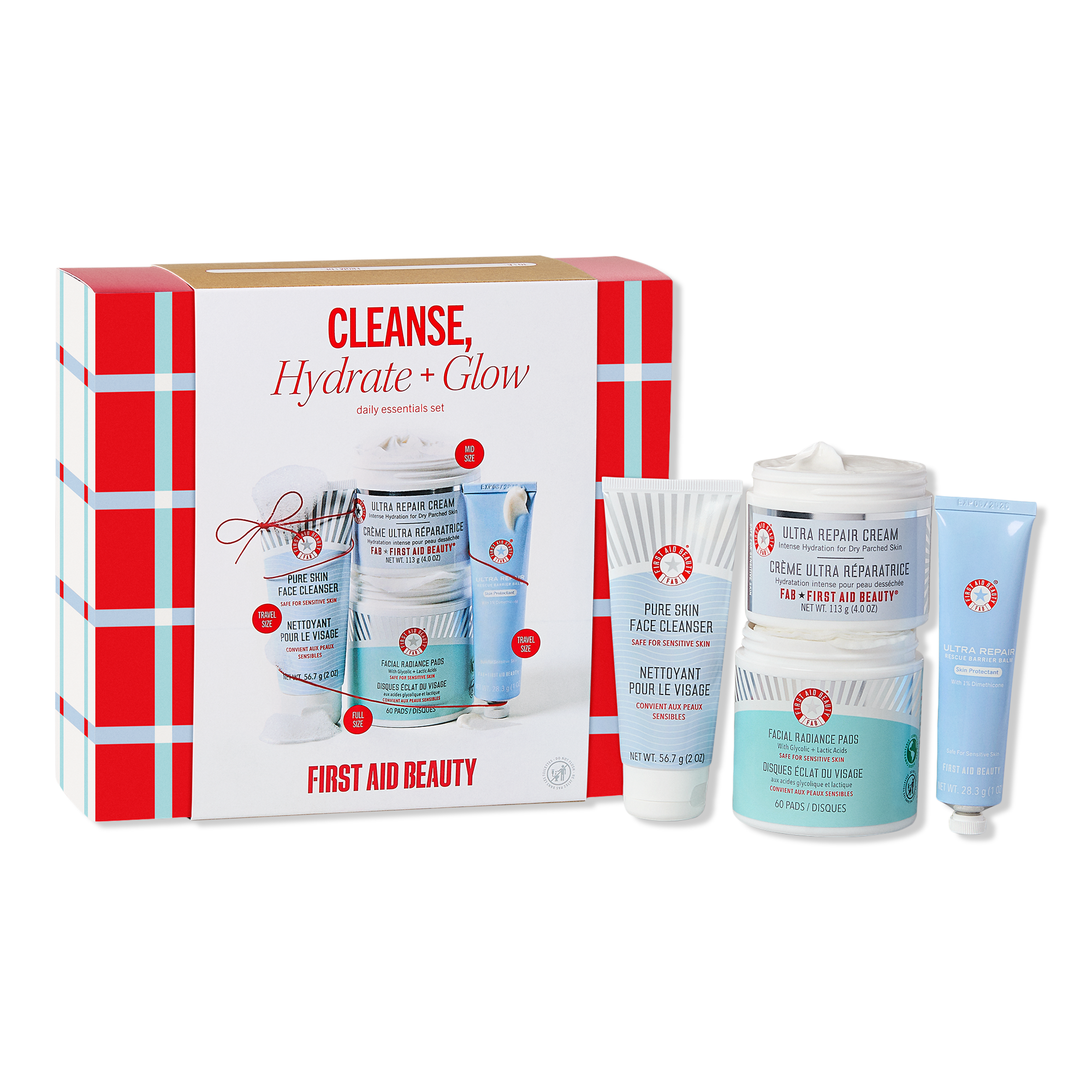 First Aid Beauty Clean, Hydrated + Glowy Daily Essentials Set #1