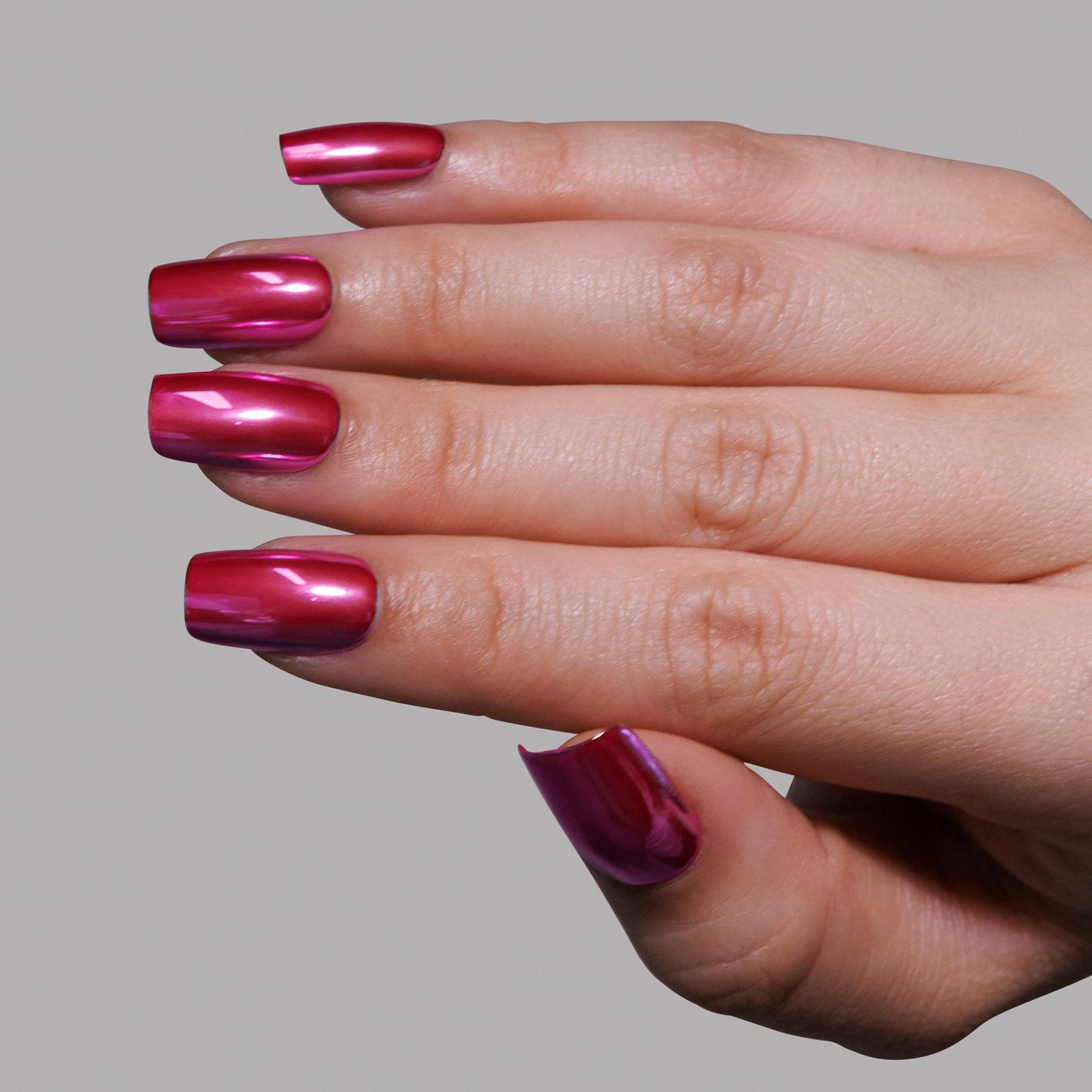 Pink Alloy Press-On Nails