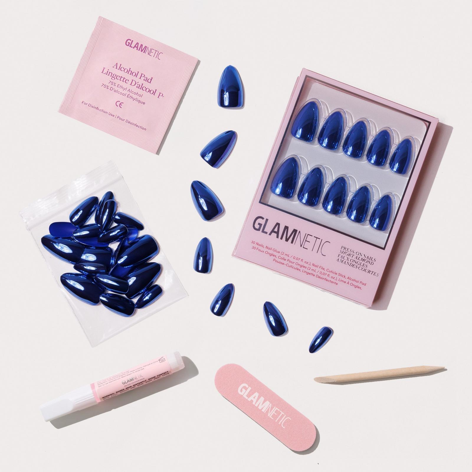 Blue Steel Press-On Nails