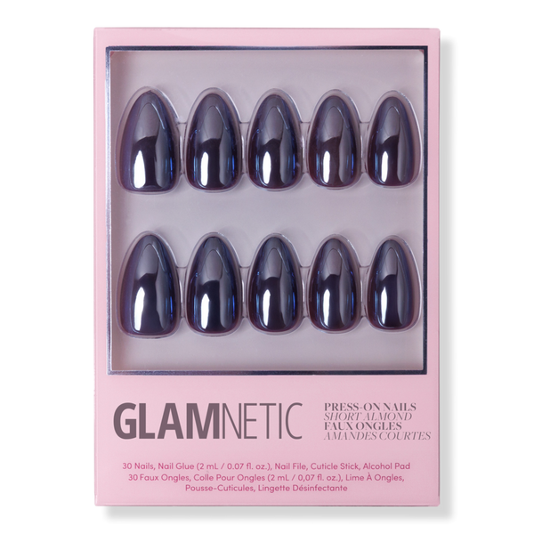 Glamnetic Burgundy Chrome Press-On Nails #1