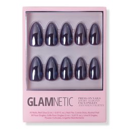 Glamnetic Burgundy Chrome Press-On Nails