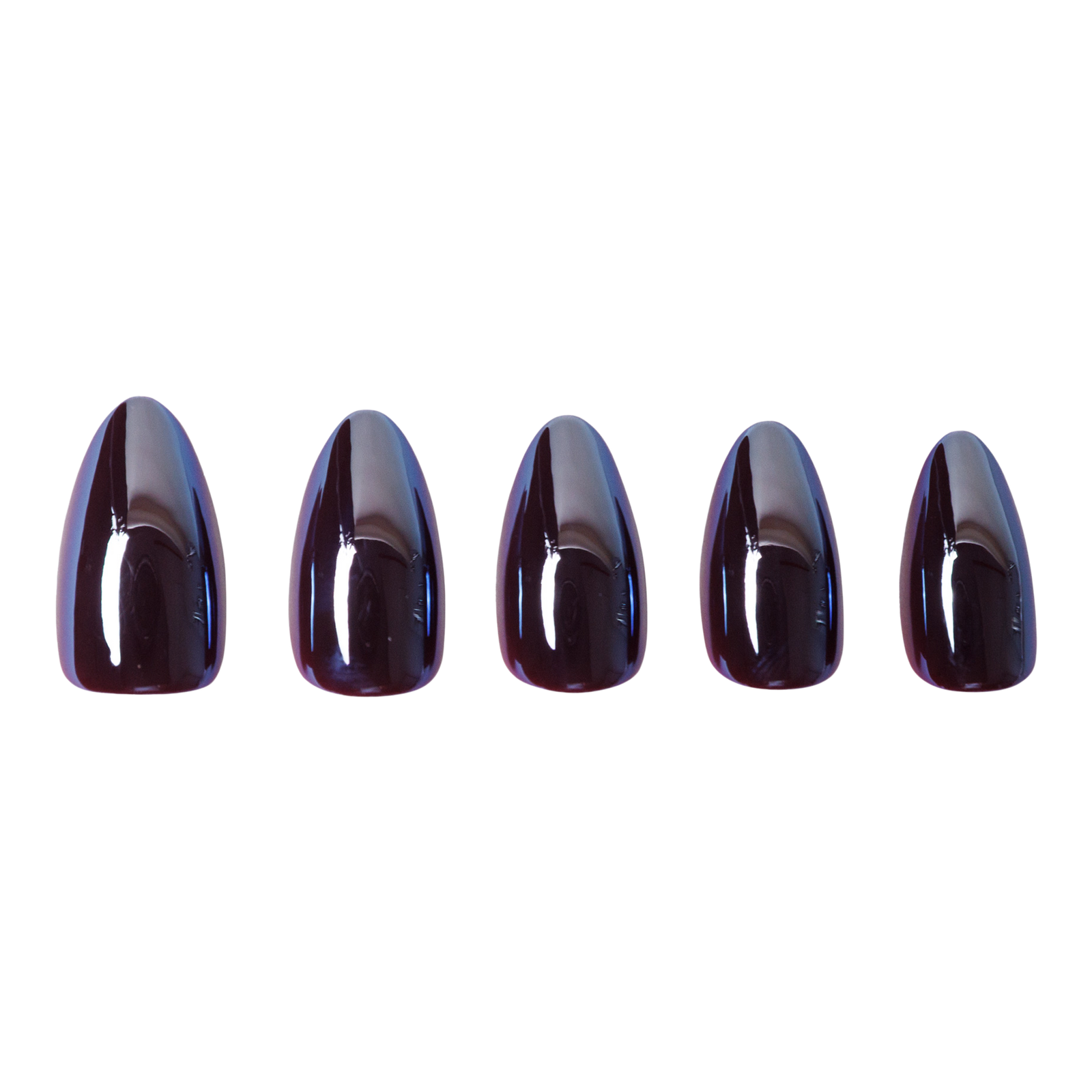 Burgundy Chrome Press-On Nails