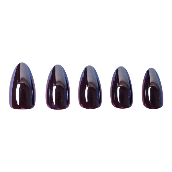 Glamnetic Burgundy Chrome Press-On Nails #3