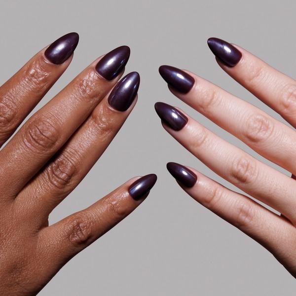 Glamnetic Burgundy Chrome Press-On Nails #6