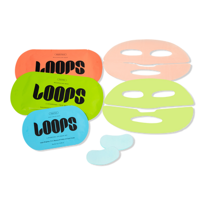 LOOPS Fresh Face Trio Hydrogel Face & Eye Mask 3 Piece Set