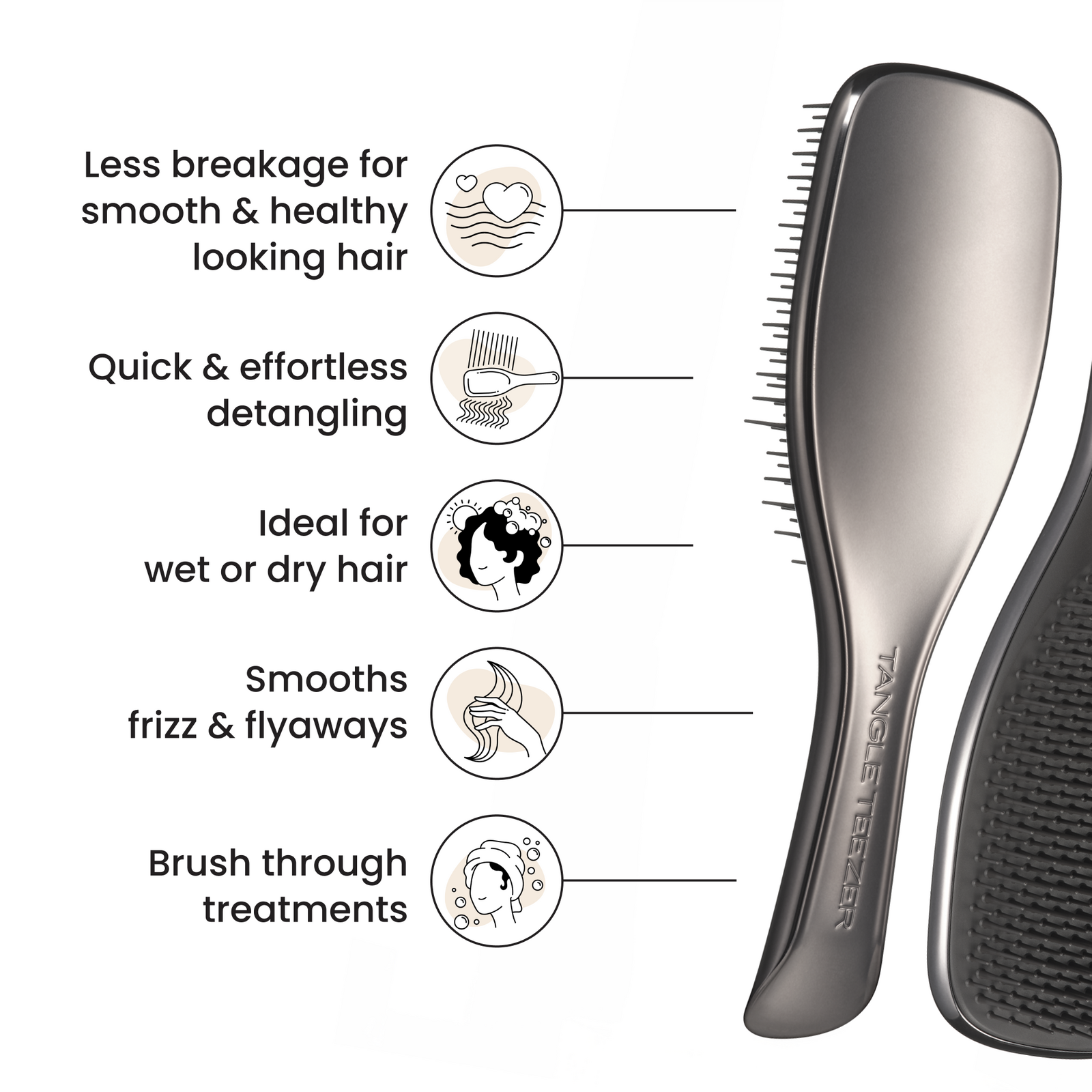 The Chrome Ultimate Detangler - Midnight Silver