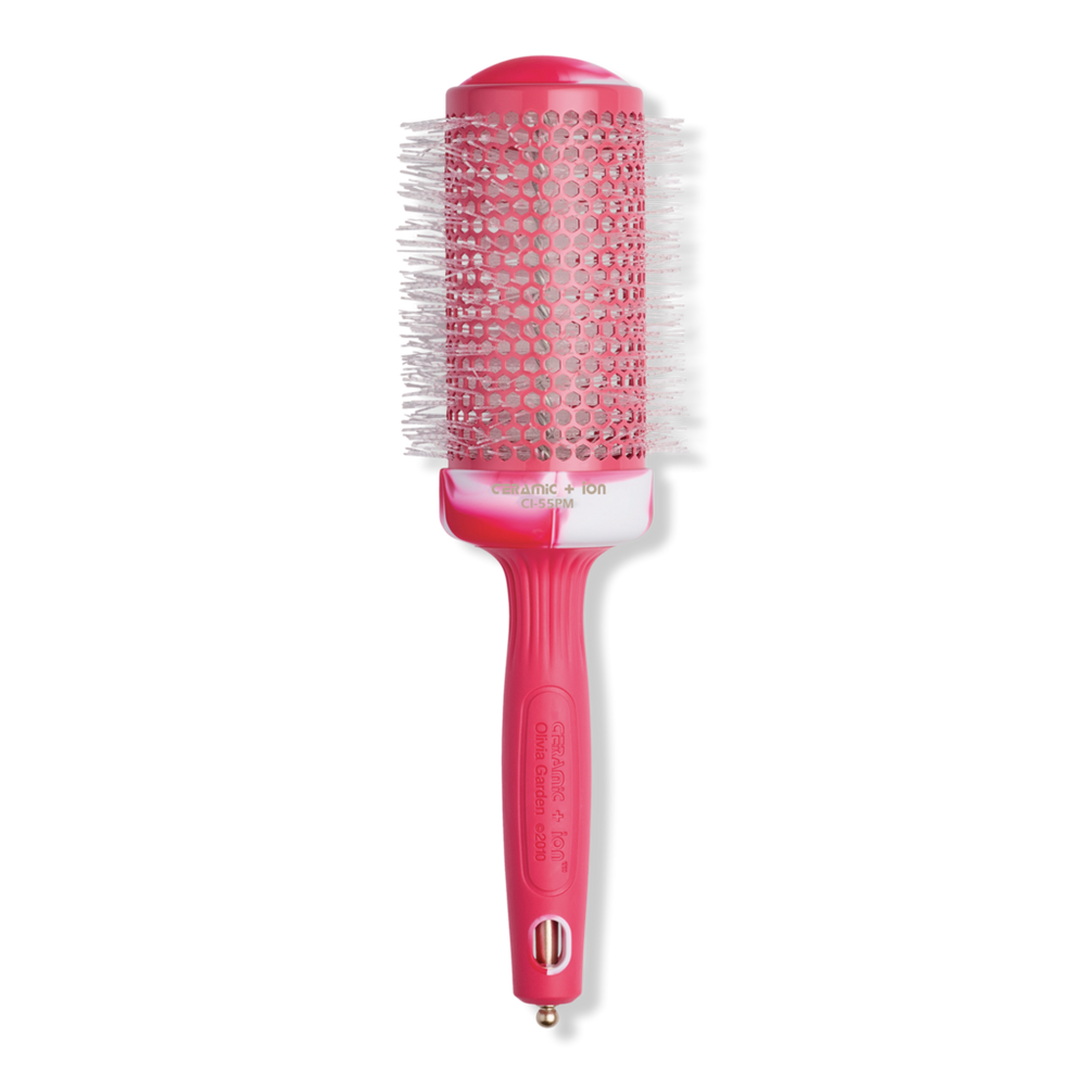 Olivia Garden Ceramic + Ion Pink Marble Thermal Brush