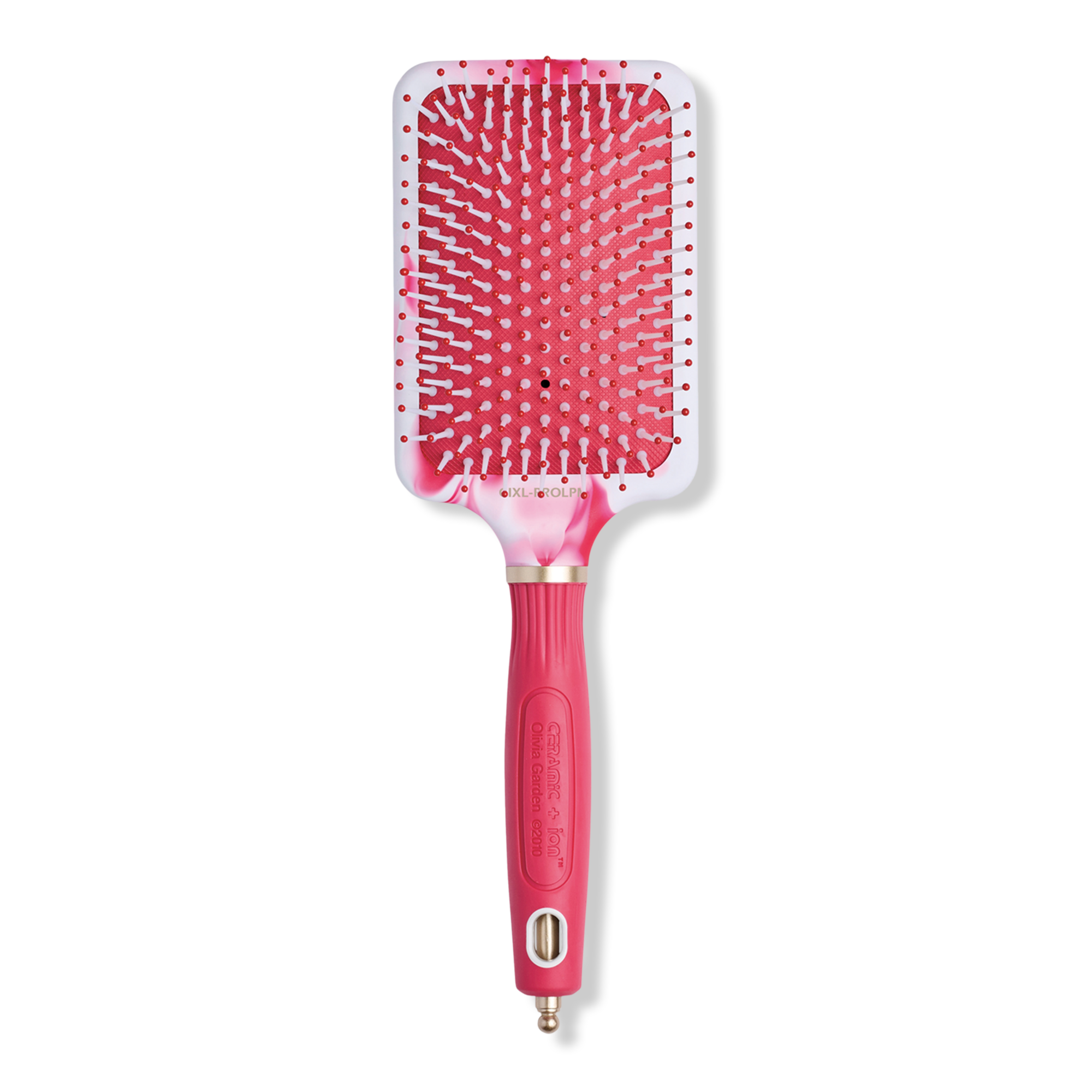 Olivia Garden Ceramic + Ion Pink Marble Anti-Static Cushioned Paddle Brush #1