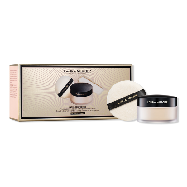 Laura Mercier Indulgent Icons Translucent Loose Setting Powder & Velour Puff Set #1