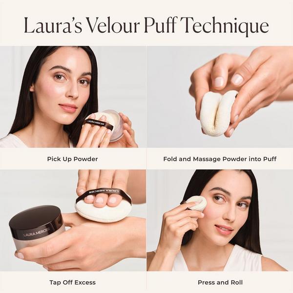 Laura Mercier Indulgent Icons Translucent Loose Setting Powder & Velour Puff Set #5