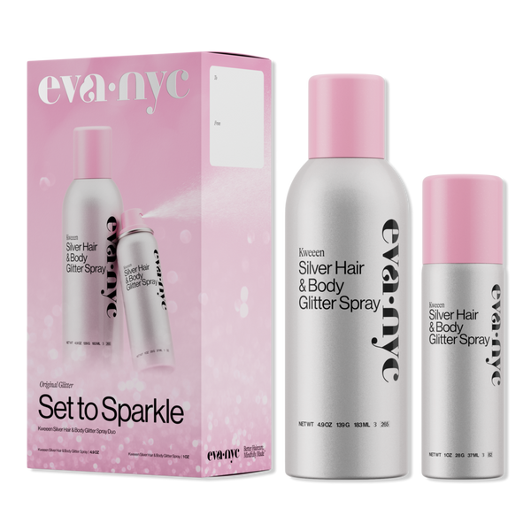 Eva Nyc Kweeen Silver Glitter Hair & Body Duo Set #1