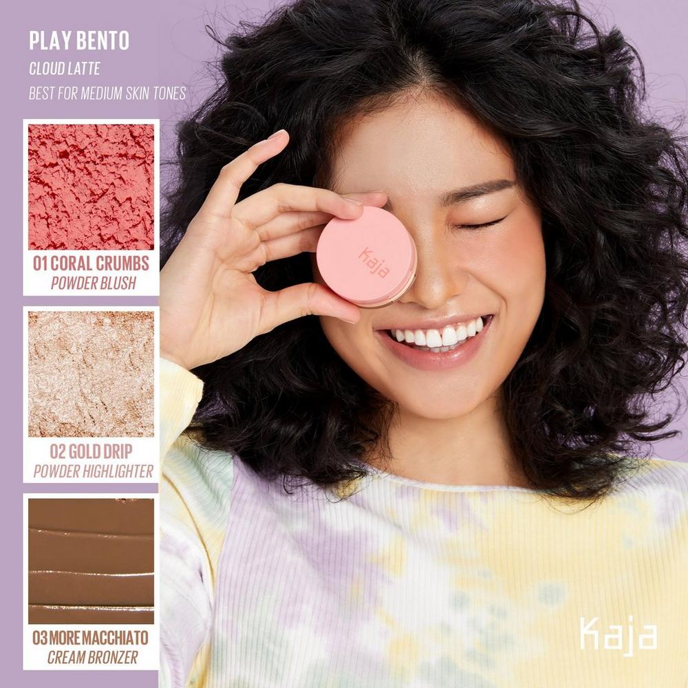 Play Bento Cream Bronzer, Powder Blush & Highlighter Trio - Cloud Latte