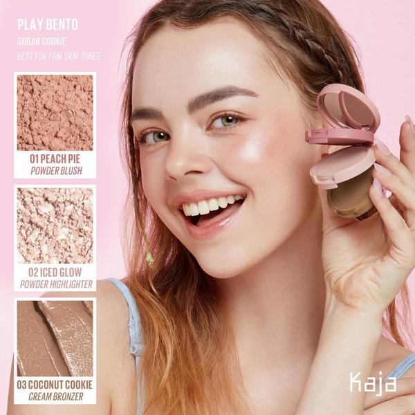 Kaja Play Bento Cream Bronzer, Powder Blush & Highlighter Trio #3