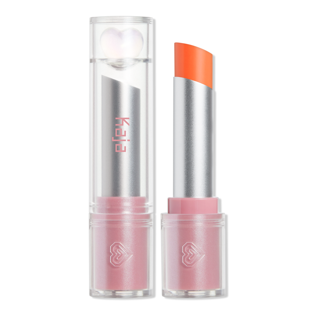 Kaja Juicy Glass Instant Hydrating & Plumping Lip Balm - Peach Mimosa In Orange