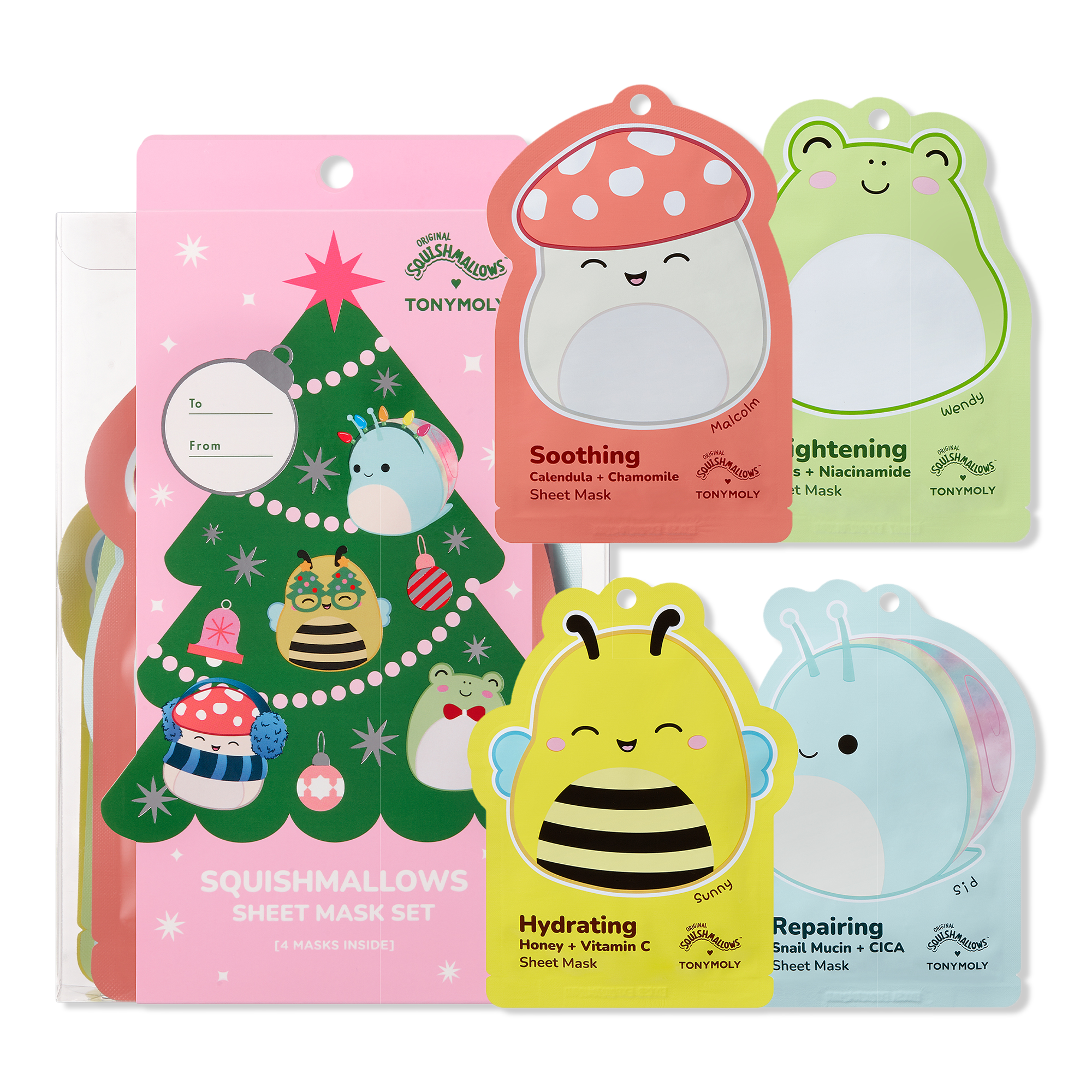 TONYMOLY Squishmallows Head To Toe Superstarts Mask Set #1