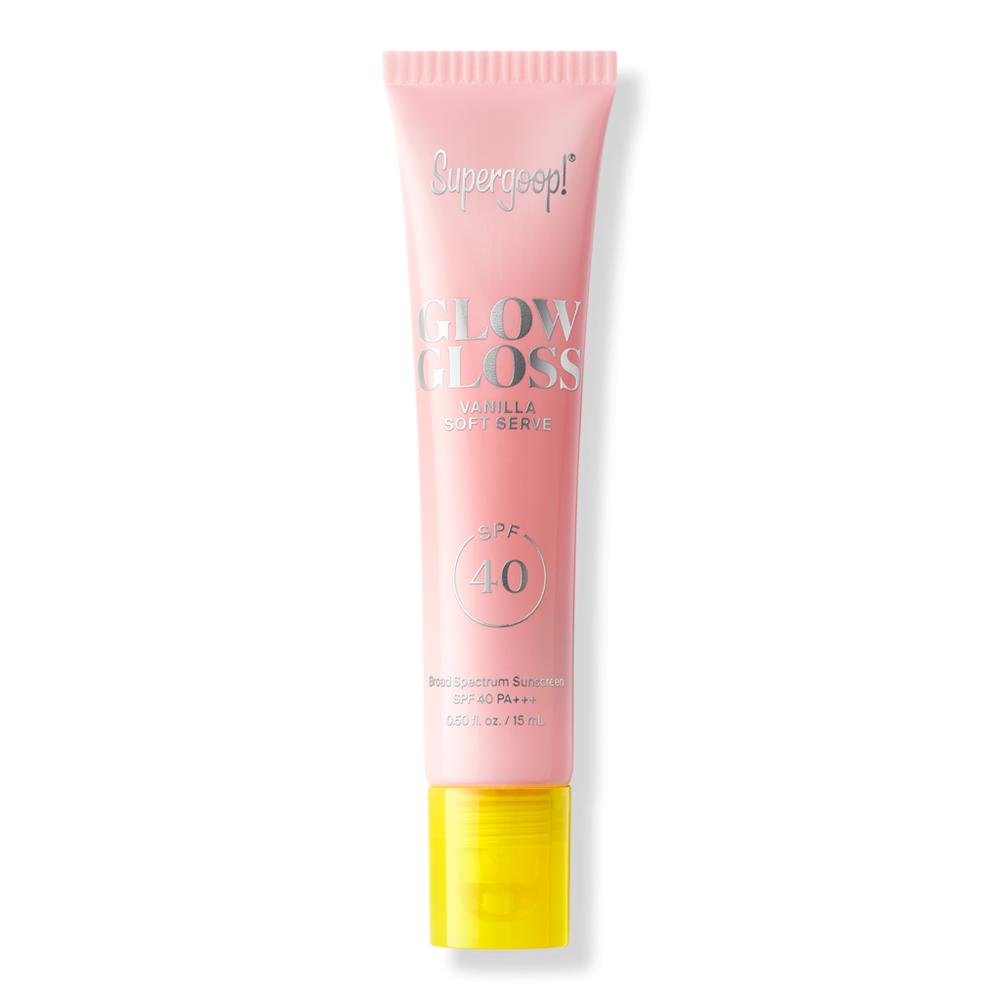 Supergoop Glow Gloss Spf 40 Lip Balm With Peptides & Shea Butter - Vanilla Soft Serve In White