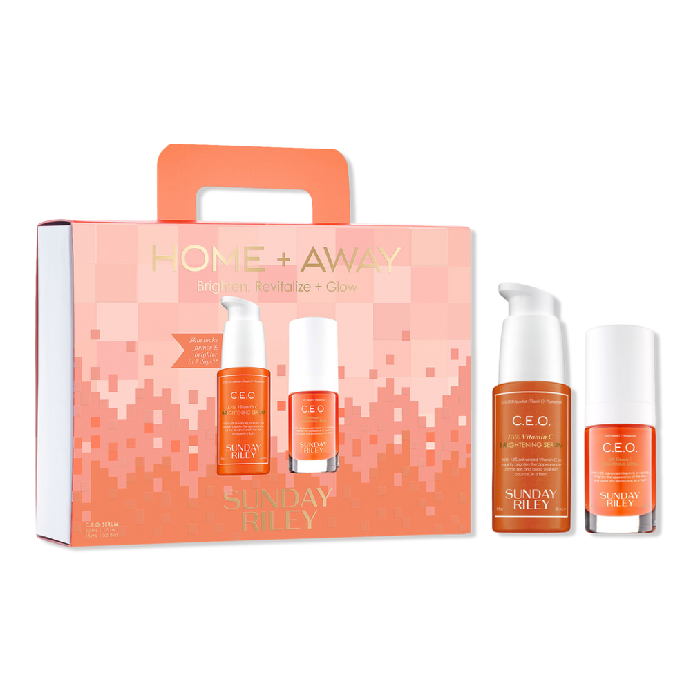 Sunday Riley Home + Away Brighten, Revitalize + Glow Gift Set