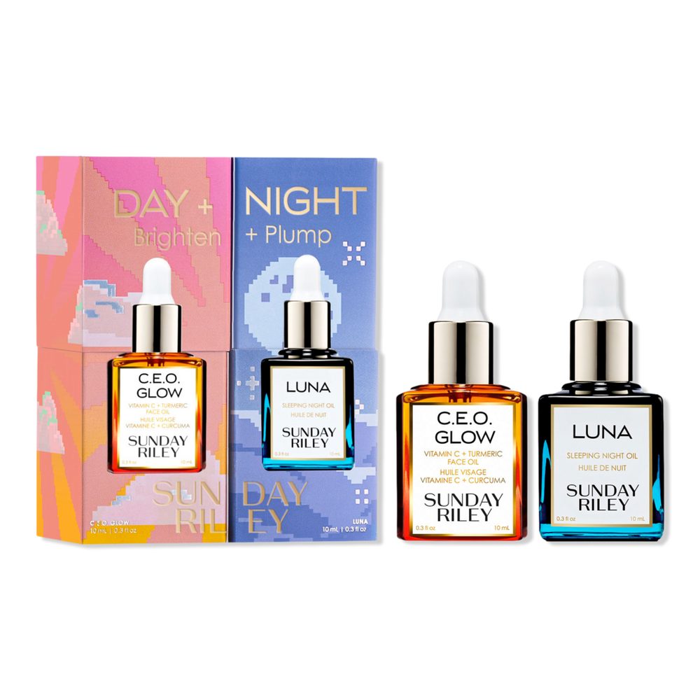 Sunday Riley Day + Night Brighten + Plump Gift Set