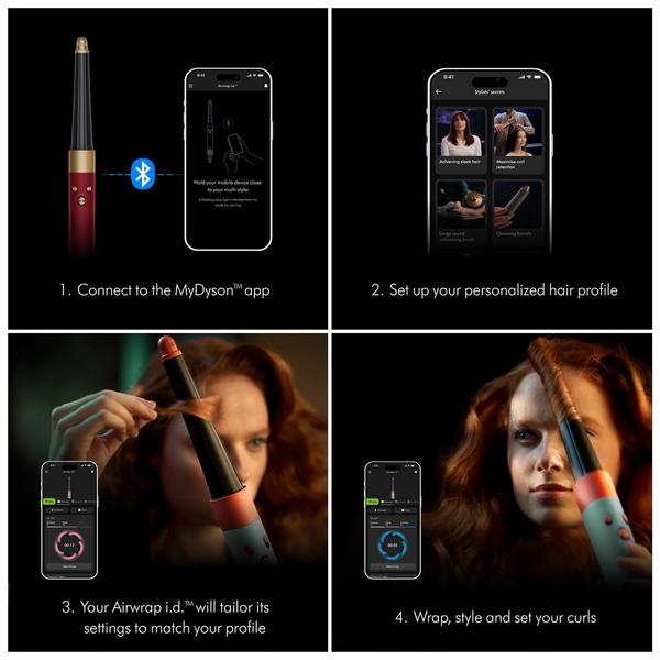 Dyson Special Edition Dyson Airwrap i.d. Multi-styler Curly+Coily in Red Velvet and Gold #7