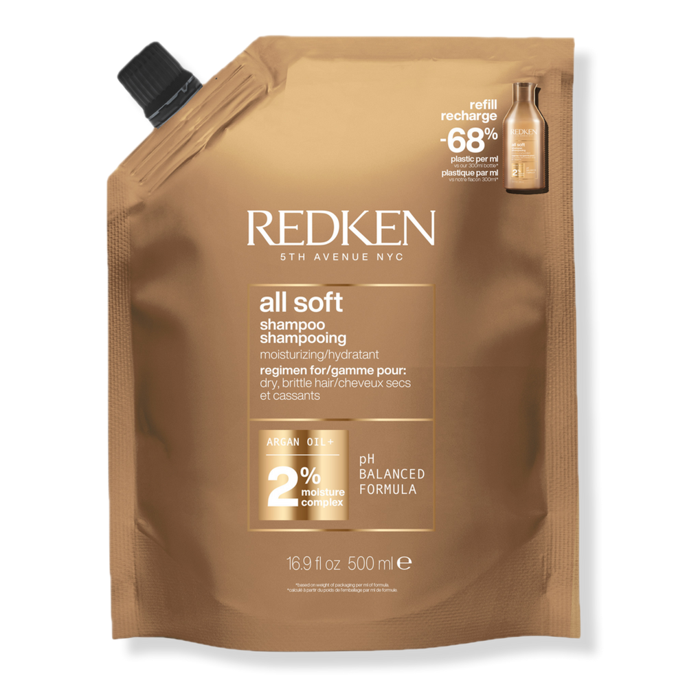 Redken All Soft Shampoo - 16.9 oz (refill)