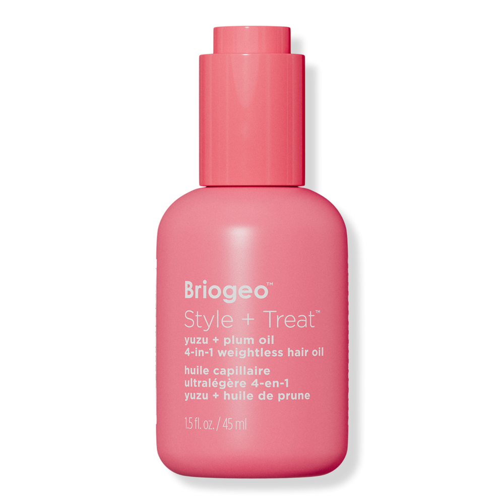 Briogeo Style + Treat 4-in-1 Smoothing, Weightless Hair Oil 1.5 Oz/45 ml In Pink