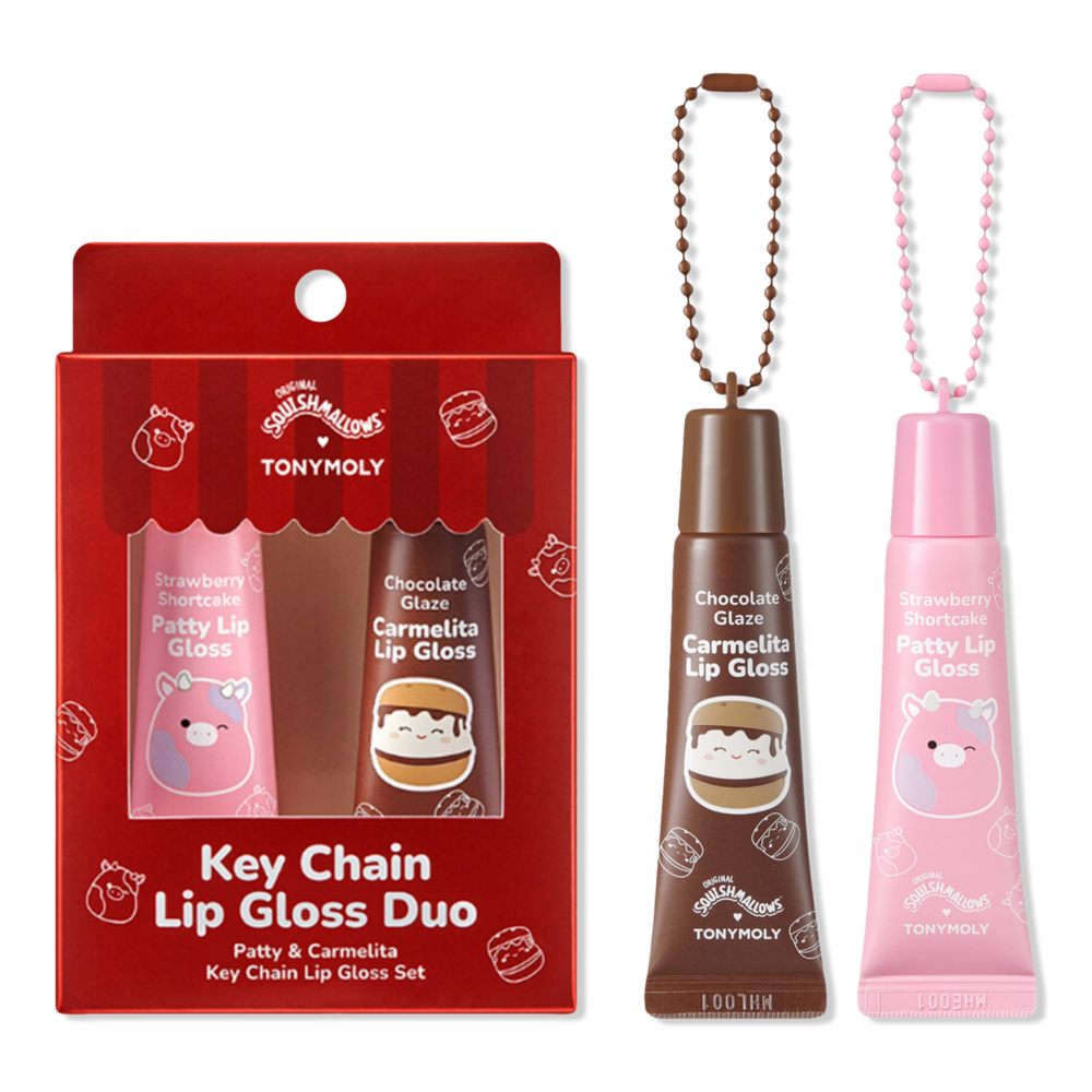 Tonymoly Squishmallows Keychain Lip Gloss Duo