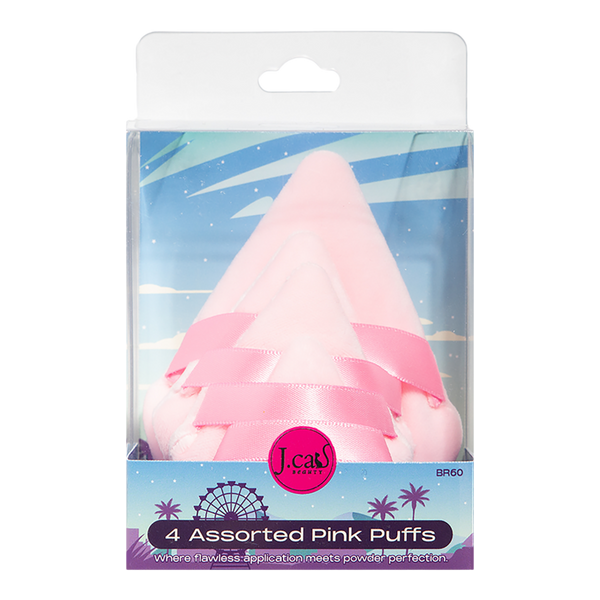 J.Cat Beauty 4 Assorted Pink Puffs #2