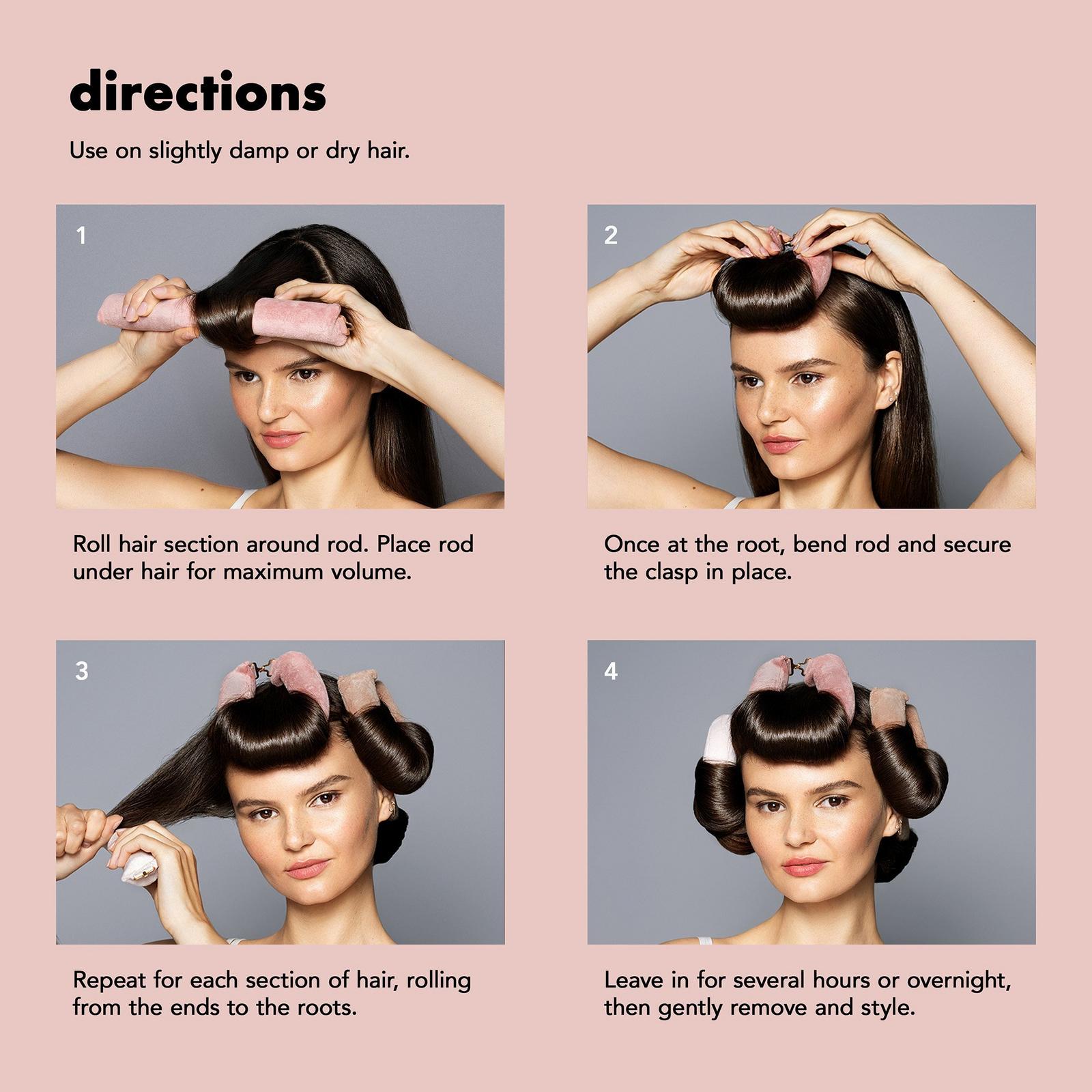 Heatless Volumizing Hair Rods 4-Pack