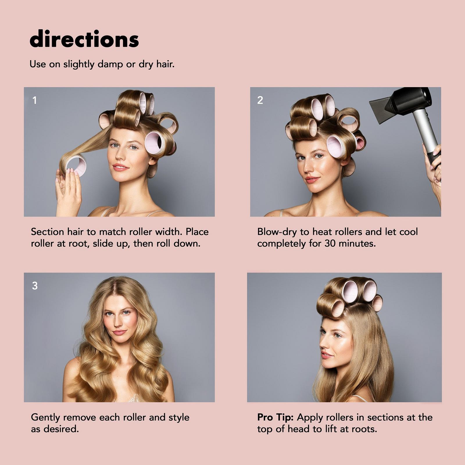 Ceramic Volumizing Hair Rollers 9-Pack