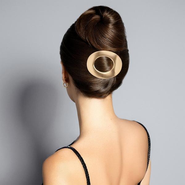 The Hair Edit Gilded Ellipse Flat Lay Claw Clip #2