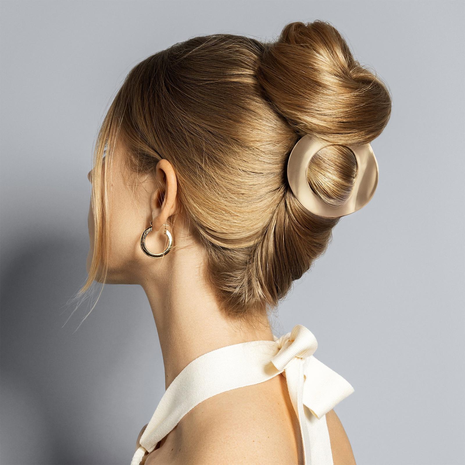 Gilded Ellipse Flat Lay Claw Clip