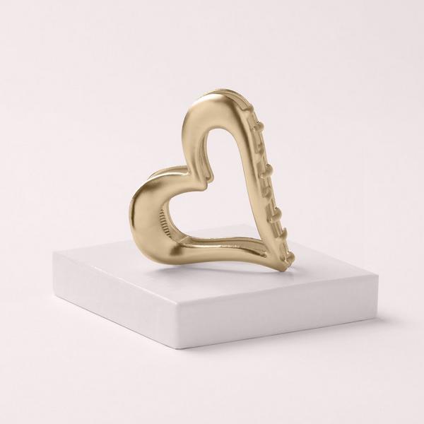 The Hair Edit Gilded Romance Heart Claw Clip #3
