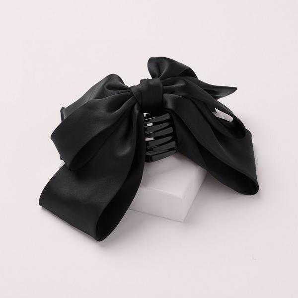 The Hair Edit Old Money Satin Bow Claw Clip #4