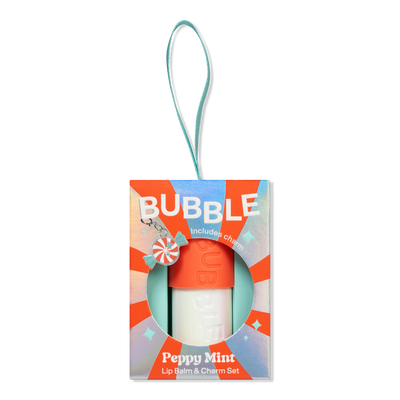 Bubble Peppy Mint Lip Balm & Charm Set