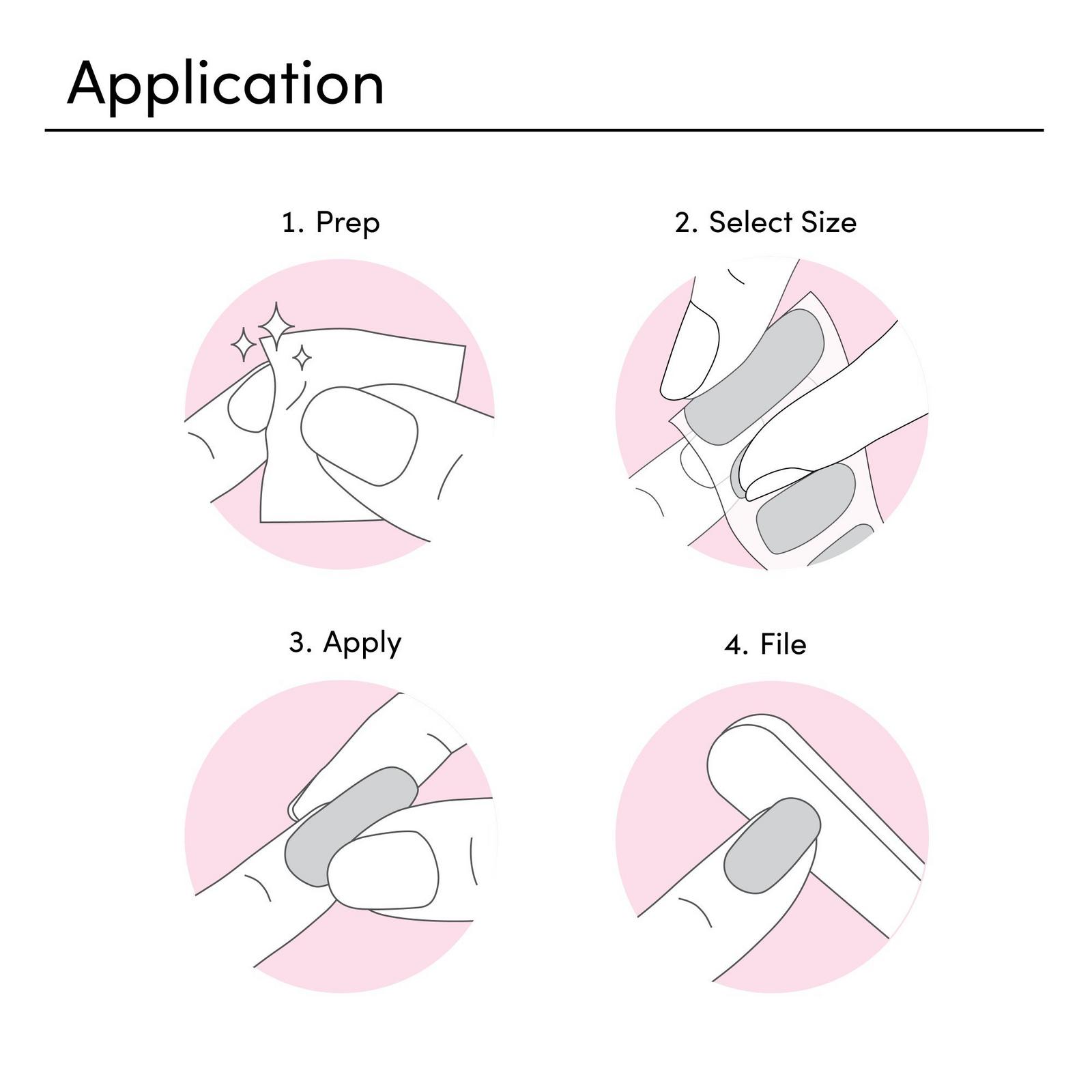 GLOSS Color Gel Nail Polish Strips - Merit