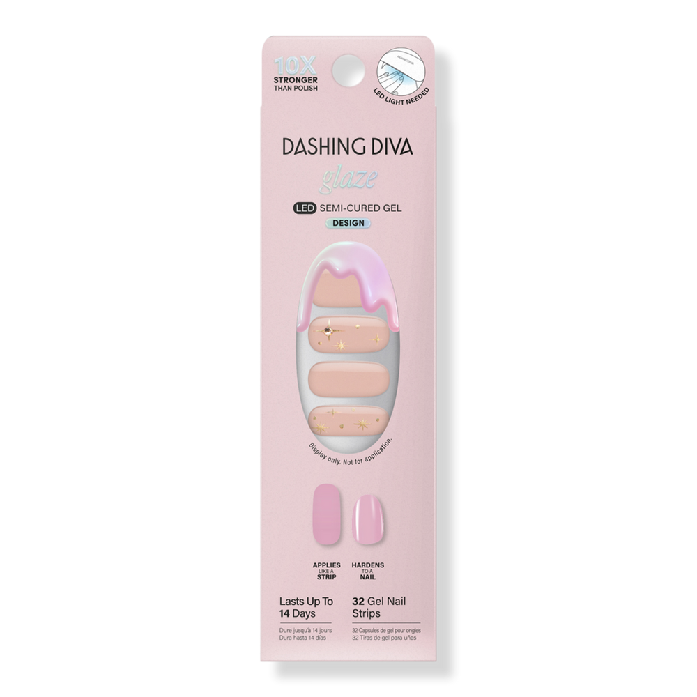 Dashing Diva Glaze Design, Semi-cured Gel Nail Polish Stickers - Magnificence