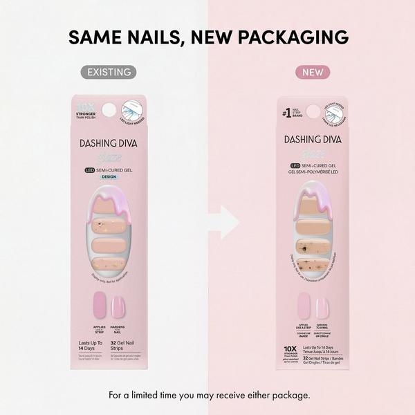 Dashing Diva GLAZE DESIGN, Semi-Cured Gel Nail Polish Stickers #6