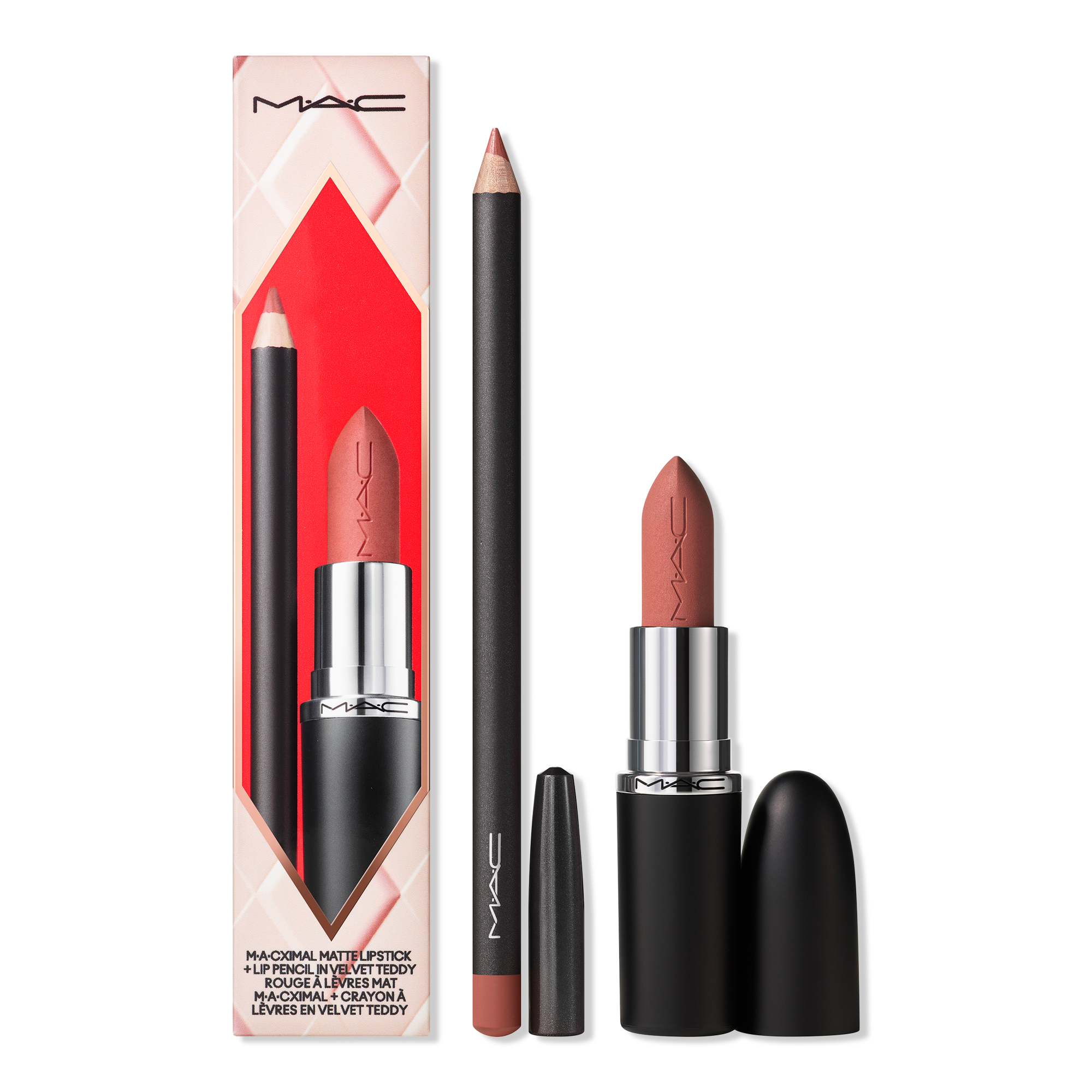 MAC Topsy-Teddy Matte Lipstick + Lip Liner Gift Set #1