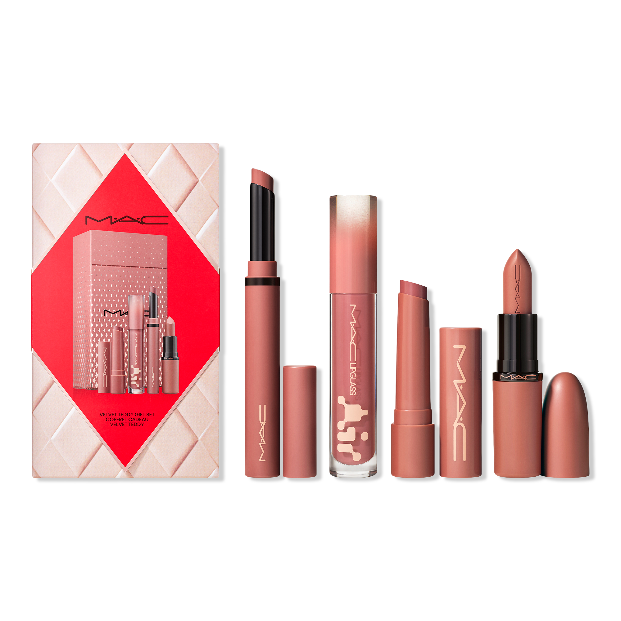 MAC Totally Teddy Lipstick + Lip Gloss Gift Set #1