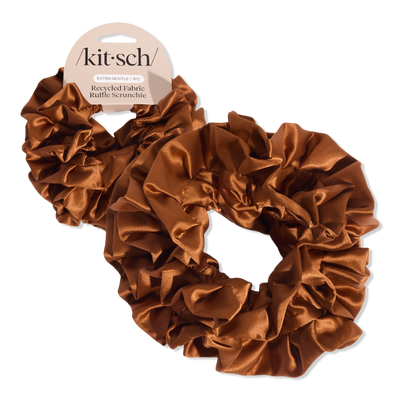 Kitsch Recycled Fabric Ruffle Scrunchie