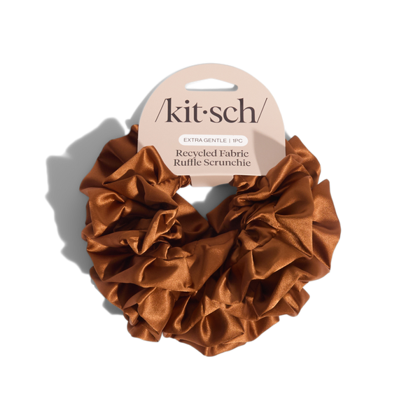 Kitsch Recycled Fabric Ruffle Scrunchie #2