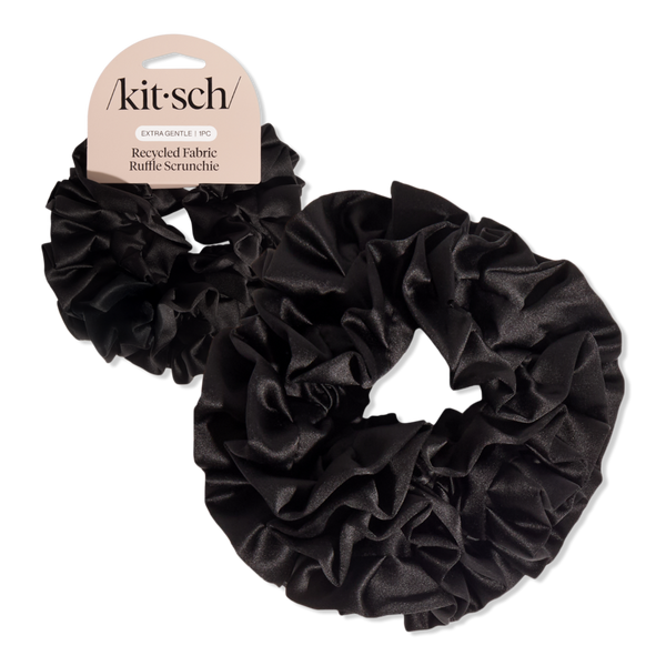 Kitsch Recycled Fabric Ruffle Scrunchie #1