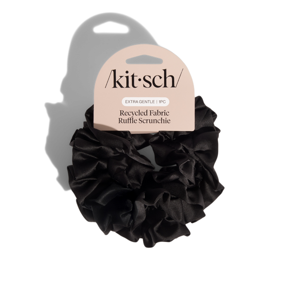 Kitsch Recycled Fabric Ruffle Scrunchie #2