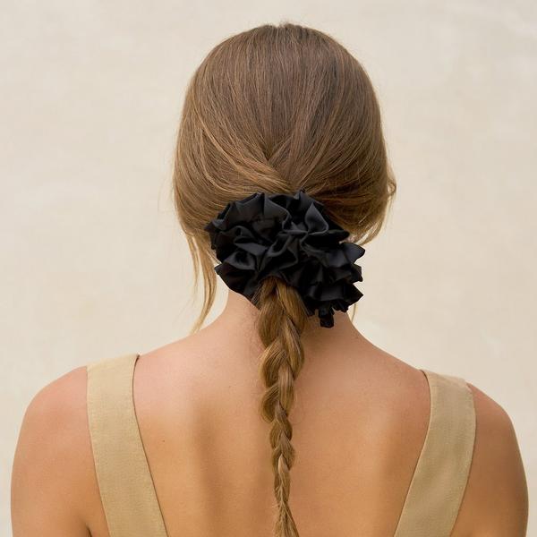 Kitsch Recycled Fabric Ruffle Scrunchie #5