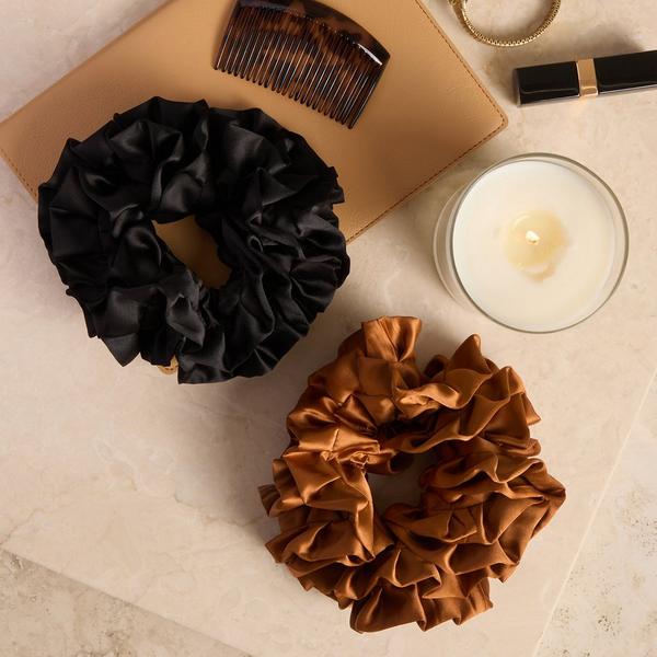 Kitsch Recycled Fabric Ruffle Scrunchie #7