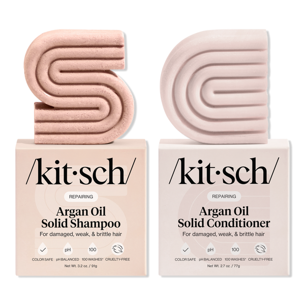 Kitsch Repairing Argan Oil Solid Shampoo & Conditioner Bar Combo Pack #1