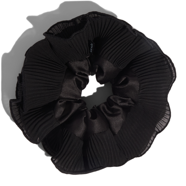 Kitsch Pleated Scrunchie - Halloween Black #2